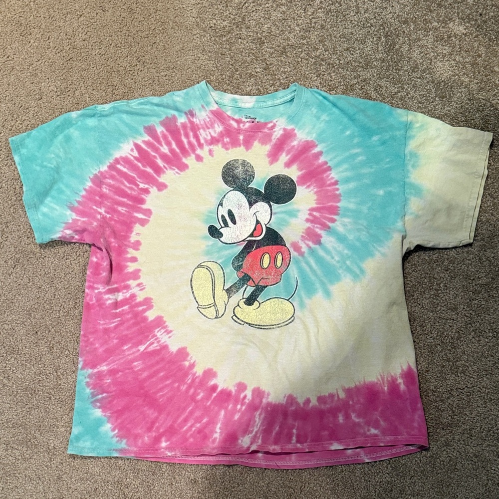 Mickey Mouse Oversized Tie Dye Shirt